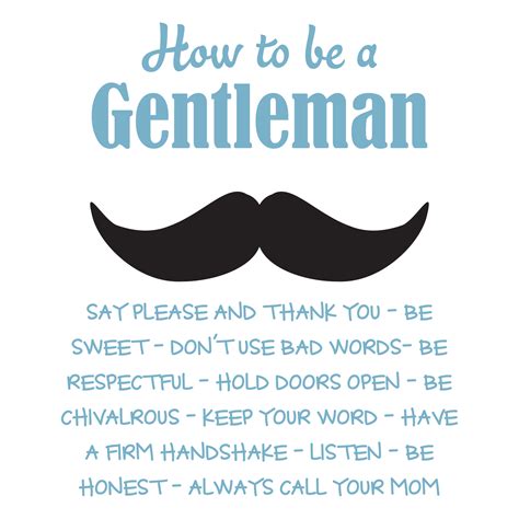 How To Be A Gentleman Rules Wall Quotes™ Decal | WallQuotes.com