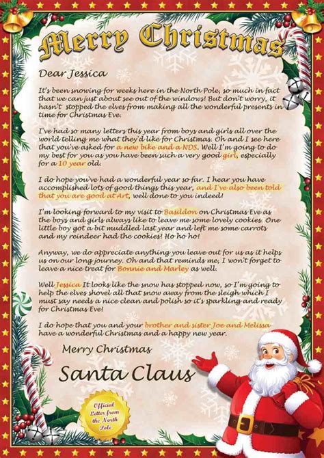 Santa Letter Reply Ireland - Letter Daily References