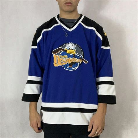 Disney Vintage Y2K Donald Duck hockey jersey | Grailed