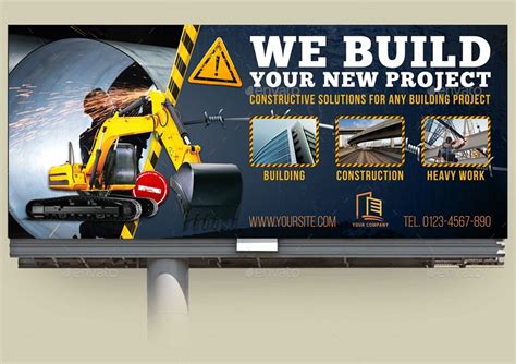 Construction Business Billboard Template Vol.6 | Construction business, Construction, Billboard