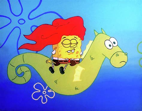 Mystery Spongebob Painting by Evie Eddins