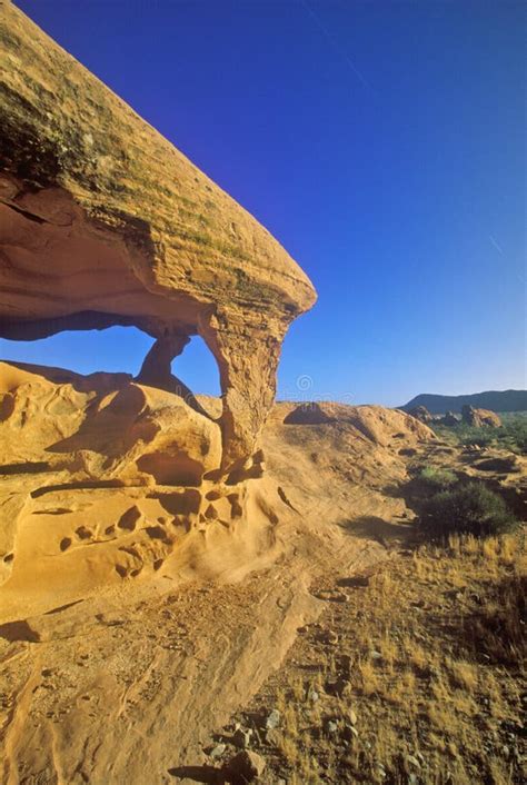 A Sandstone Table in Valley of Fire State Park at Sunrise, NV Stock ...