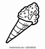 Coloring Book Children Ice Cream Cone Stock Vector Royalty Free  sketch template