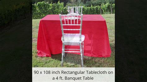 Rectangle Tablecloth Sizes - YouTube