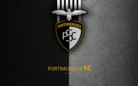 Download wallpapers Portimonense FC, 4K, leather texture, Liga NOS, Primeira Liga, emblem, logo ...