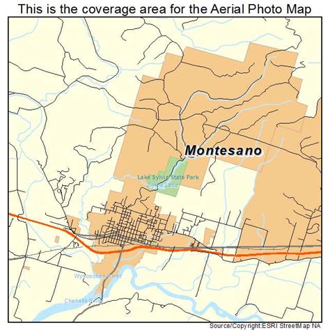 Aerial Photography Map of Montesano, WA Washington