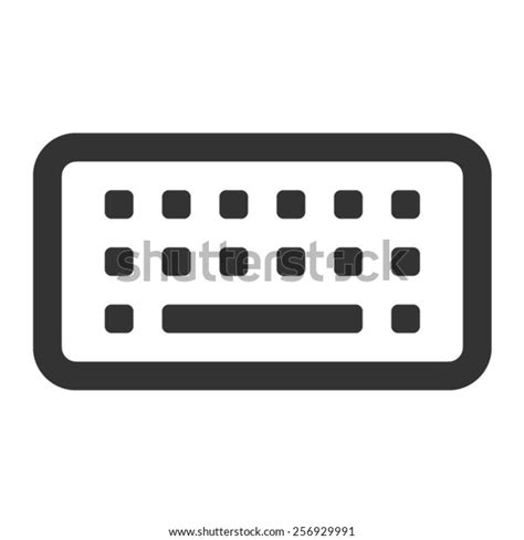 Virtual Touch Screen Keyboard Line Art Stock Vector (Royalty Free ...