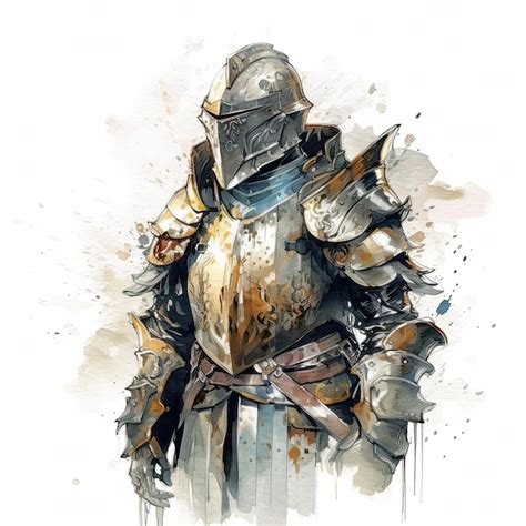 Premium AI Image | A painting of a knight with a helmet on.