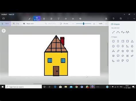 How to make an house in paint 3d - YouTube