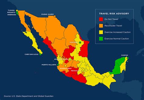 Mexico Travel Advisory Map 2024 Map - Alex Lorrin