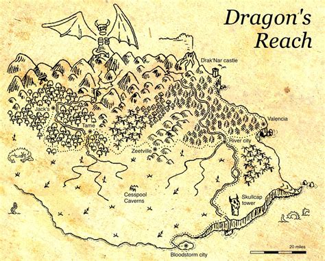 Dragon's Reach fantasy map. by David Stanley #BrutalRPG | Fantasy map, Map, Fantasy setting