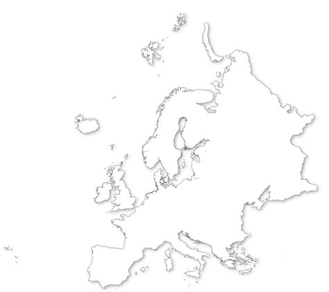 Physical Map Of Europe Outline - United States Map