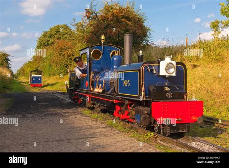 The Norfolk Hero steam train at the Wells and Walsingham light Railway in North Norfolk Uk Stock ...