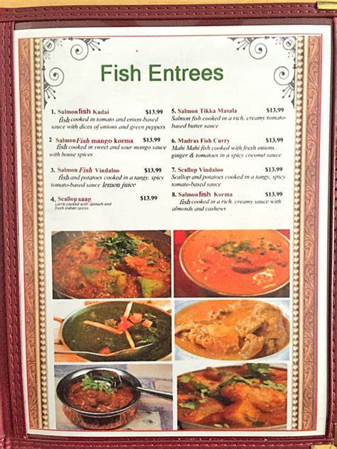 Menu - New Taste of India