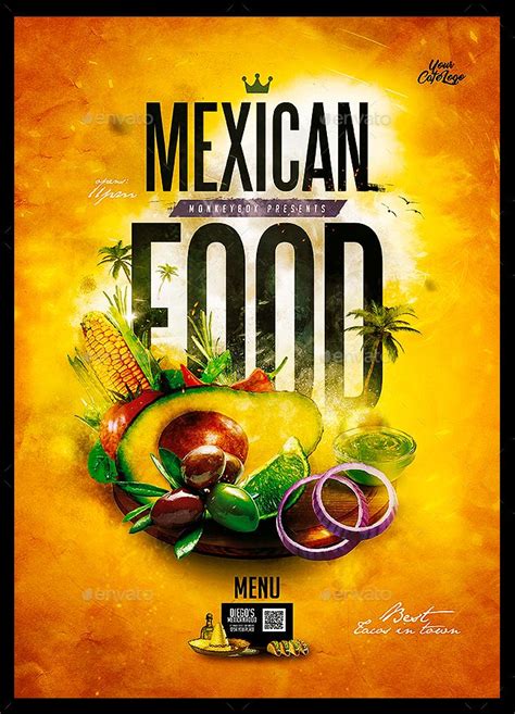 Mexican Cafe Menu | Food graphic design, Cafe menu, Graphic design flyer