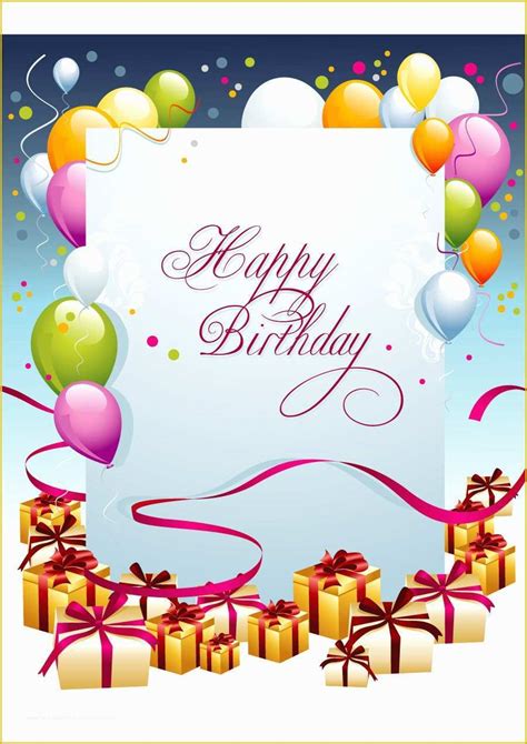 Birthday Wishes Templates Free Download Of 40 Free Birthday Card Templates Template Lab ...