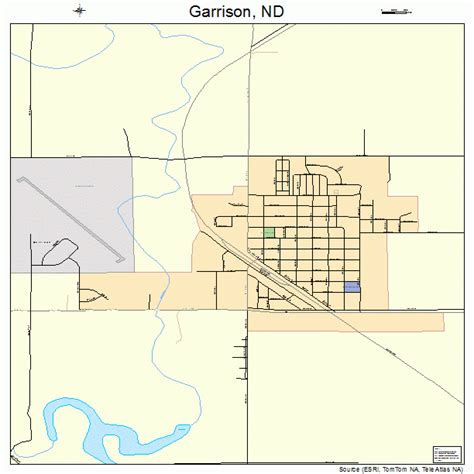 Garrison North Dakota Street Map 3829460