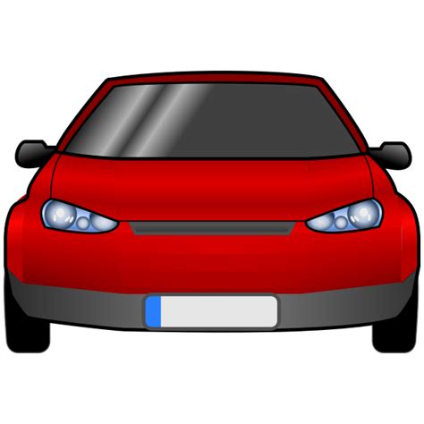 Car front view vector graphics | Free SVG