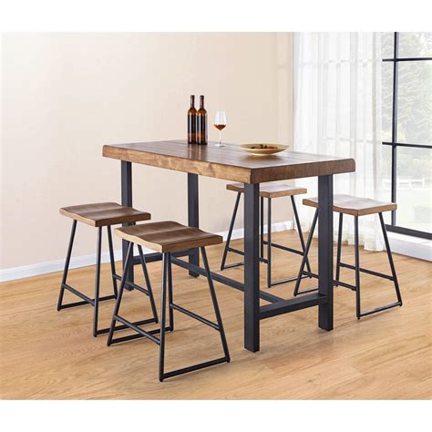 Steve Silver Landon Contemporary Counter Height Table and Stool Set | A1 Furniture & Mattress ...