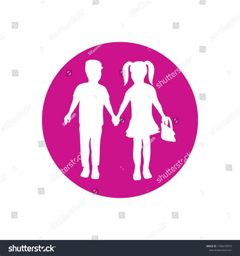 Boy Girl Holding Hand Silhouette Vector Stock Vector (Royalty Free) 1508239070 | Shutterstock