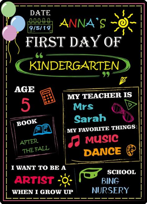 Buy Supoice First Day of School Chalkboard Sign Large Size 10 x 14 Inch Photo Prop Back to ...