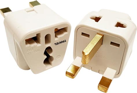 2 in 1 UK Travel Adapter For TYPE G Plug - Works With Electrical ...