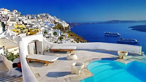 Santorini Greece Desktop Wallpaper - WallpaperSafari