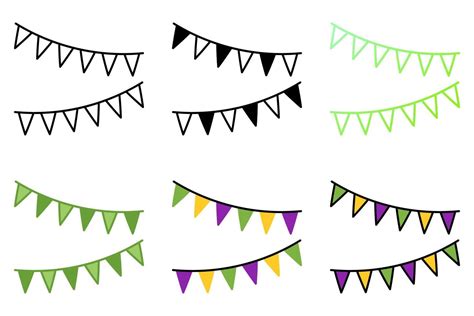 Garland in flat style isolated 17770234 Vector Art at Vecteezy