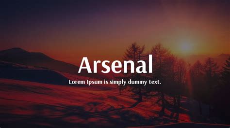 Arsenal Font Family : Download Free for Desktop & Webfont