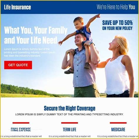 Life Insurance Website Templates Free Download Of Life Insurance ...