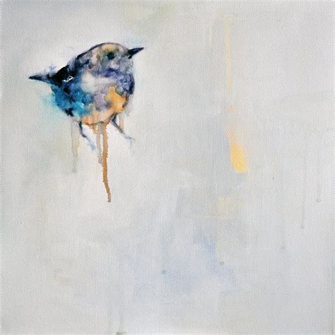 Bird study 5 original oil painting white bird painting