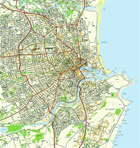 Interactive Map of Aberdeen - Search Touristic Sights. Hiking and Biking Routes