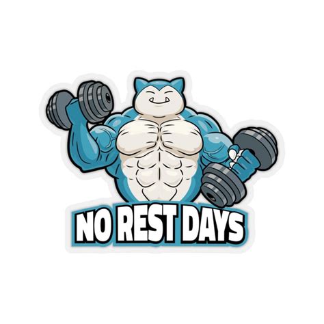 Pokemon Buff Snorlax Kiss-Cut Sticker Workout Gym Fitness | Etsy