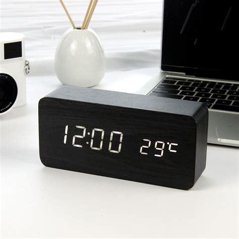 Wooden LED Alarm Clock - Parvaty.com