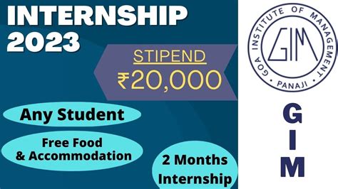 GIM Internship 2023 | Stipend ₹20,000 | Any Student | Freshers Eligible | Latest Internships ...