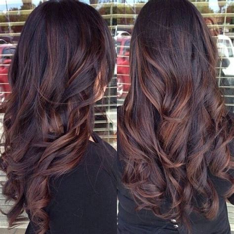 Chocolate Brown Hair Color With Auburn Highlights