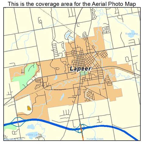 Aerial Photography Map of Lapeer, MI Michigan