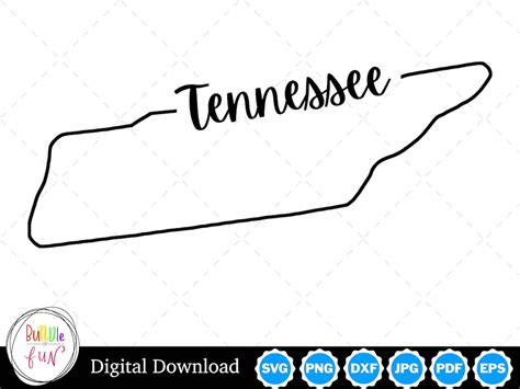 Tennessee State Outline Design, Tennessee PNG, Tennessee SVG, Tennessee ...