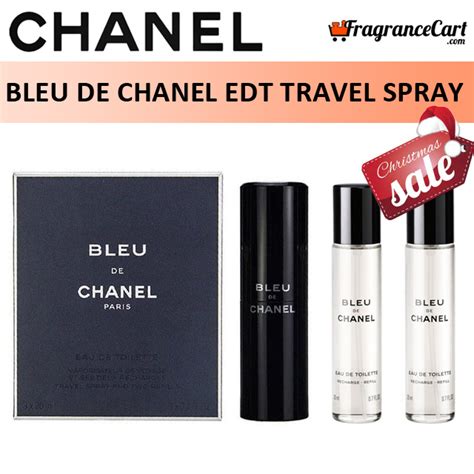 Chanel Bleu de Chanel EDT Travel Spray (20ml) & 2 Refills (20ml) for ...