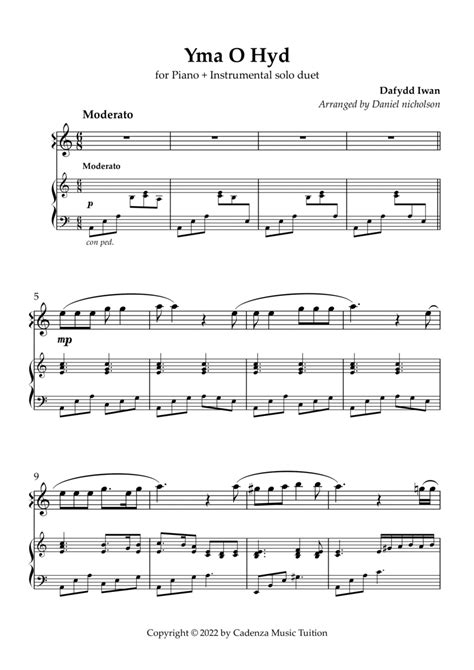 Yma O Hyd By Dafydd Iwan - Digital Sheet Music For Score And Parts - Download & Print A0.1079534 ...