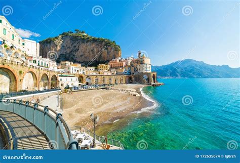 Beach in Small Town Atrani in Province of Salerno, Campania Region, Italy Stock Photo - Image of ...