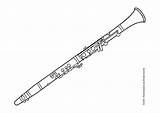 Easy Clarinet Coloring Pages sketch template