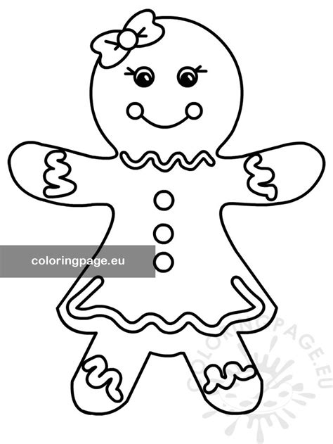 Gingerbread Girl | Coloring Page