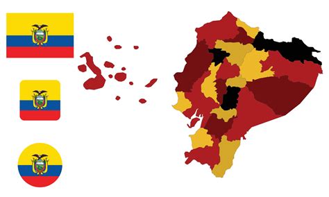 Map and flag of Ecuador 8211747 Vector Art at Vecteezy