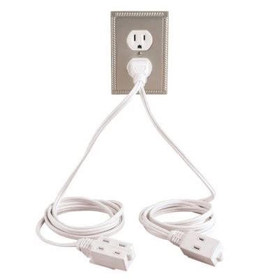 TripleClicks.com: Collections Etc. Double Ended Extension Cord (white)