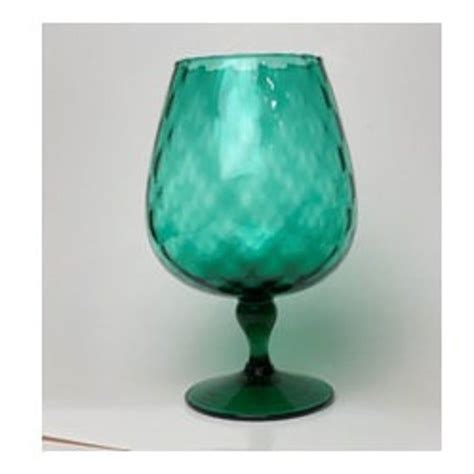 Vintage Murano Empoli Snifter Diamond Optic Glass Teal - Etsy | Empoli, Glass, Pyrex vintage