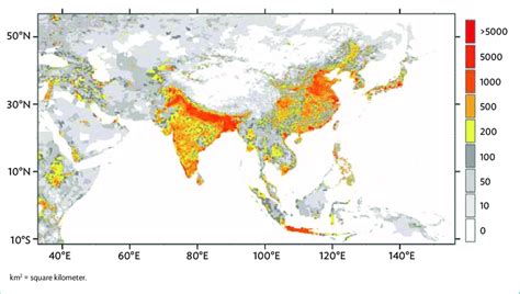 4: Population Density in Asia (persons per km 2 ) | Download Scientific Diagram