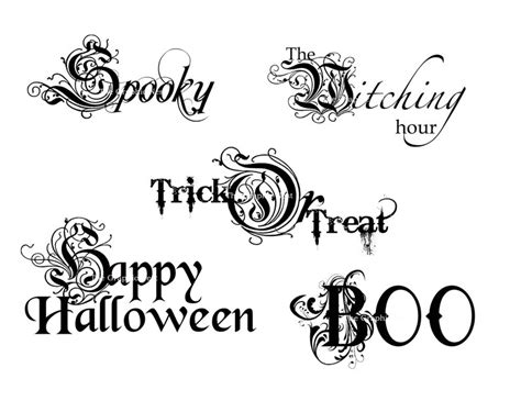 Halloween Word Art. Digital Files - Etsy