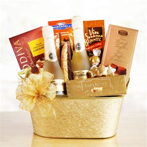 Sparkling Wine & Chocolate Gift Basket at Gift Baskets ETC