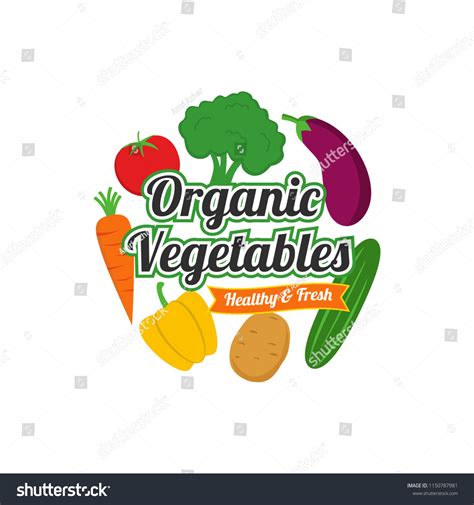 Fresh Organic Vegetables Logo Design Vector Stock Vector (Royalty Free) 1150787981 | Shutterstock